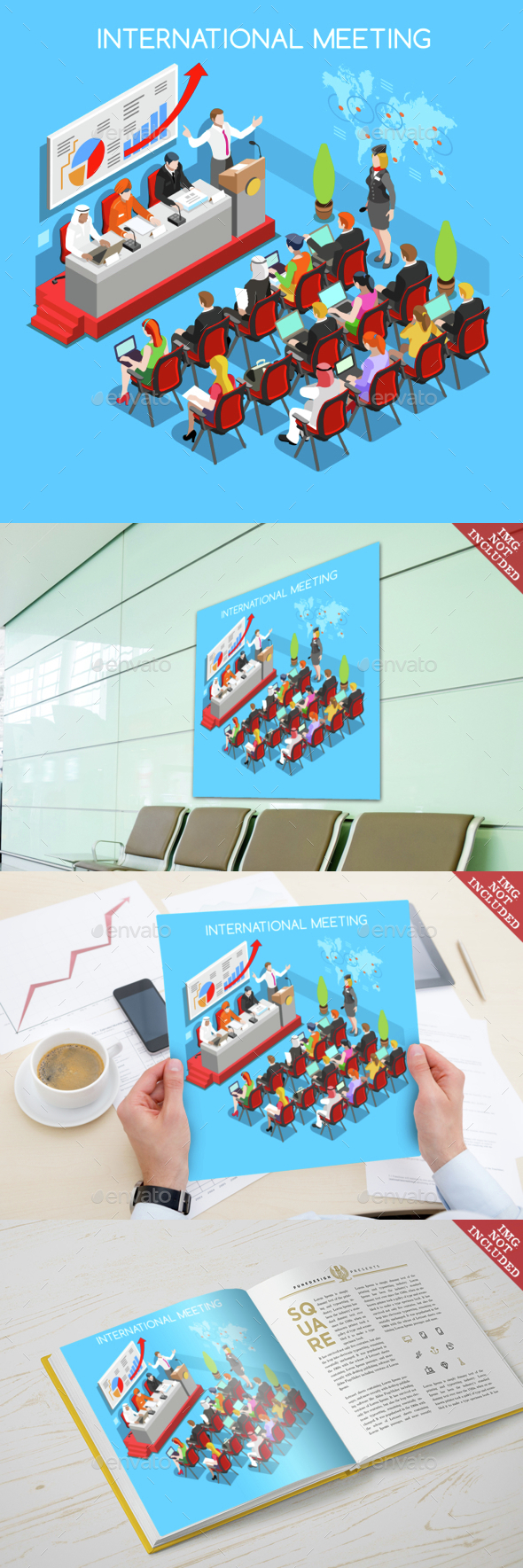 Business Meeting People Isometric - Concepts Business