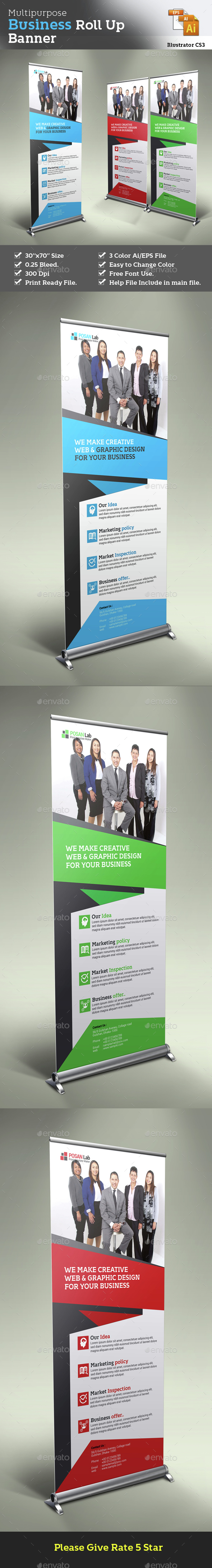 Business Roll Up Stand Banner - Corporate Flyers