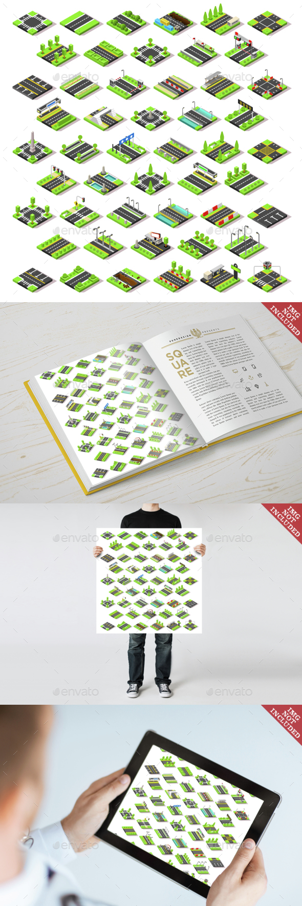 City Map Set 02 Tiles Isometric - Buildings Objects