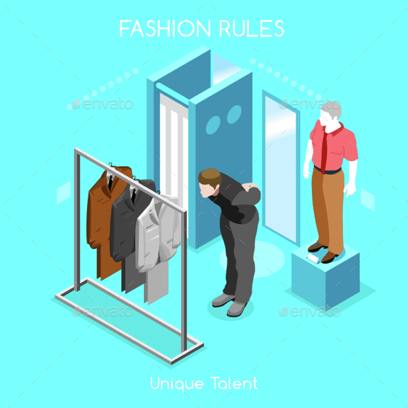 Fashion Moods 04 People Isometric - Retail Commercial / Shopping