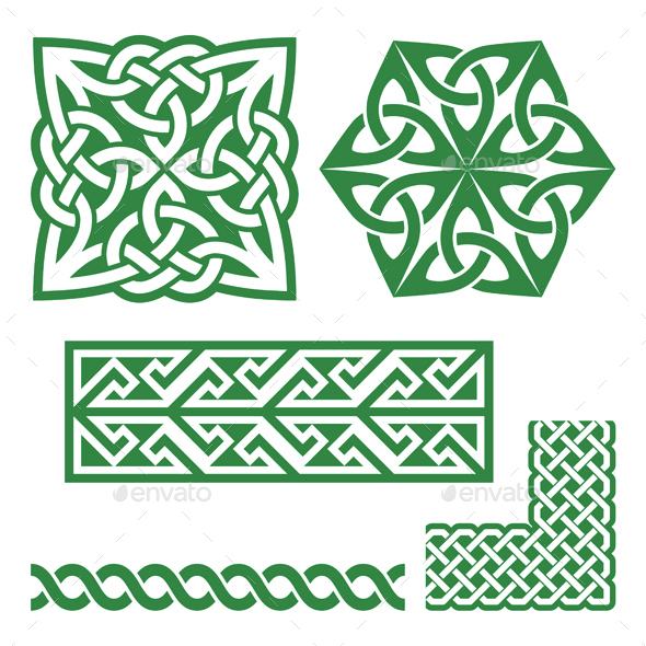 Celtic Irish Green Patterns and Knots - Miscellaneous Seasons/Holidays