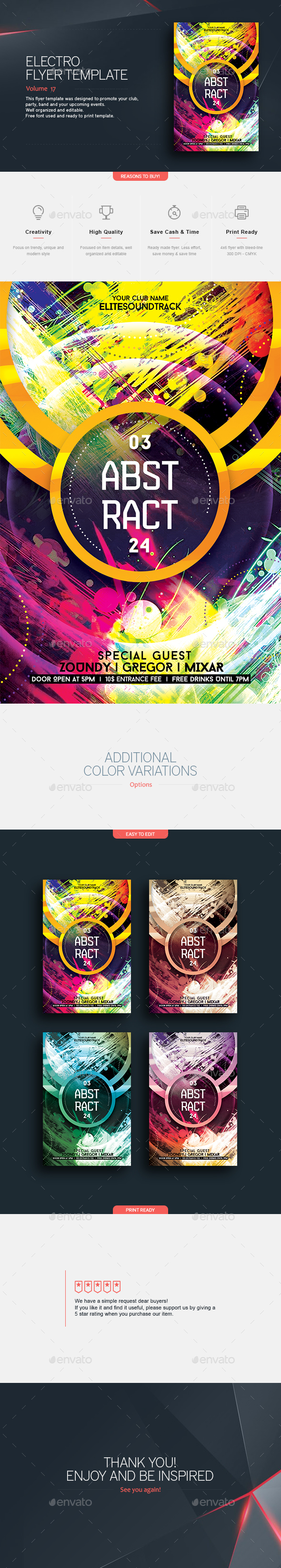 Abstract - Flyer Template - Clubs & Parties Events
