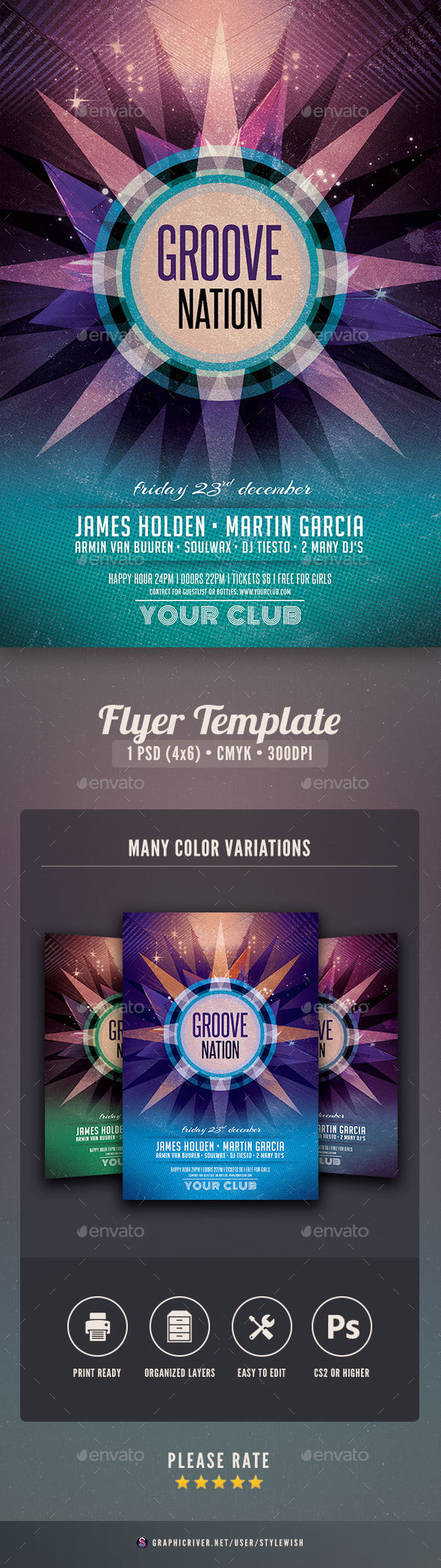 Groove Nation Flyer - Clubs & Parties Events