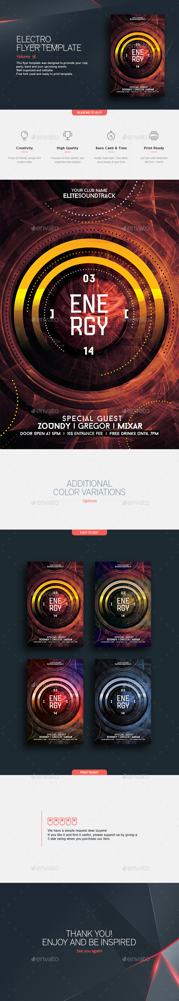 Energy - Flyer Template - Clubs & Parties Events