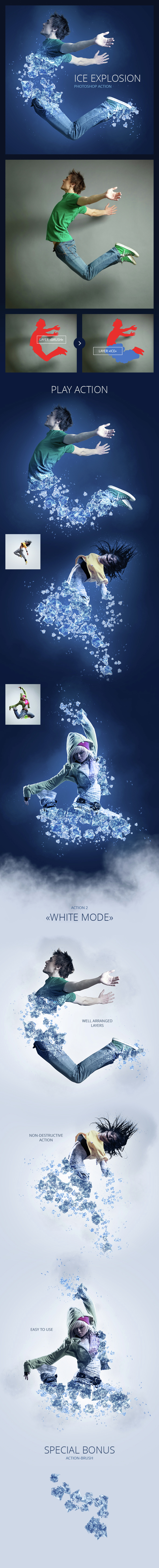 Ice Explosion - Photo Effects Actions
