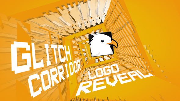 Glitch Corridor Logo Reveal
