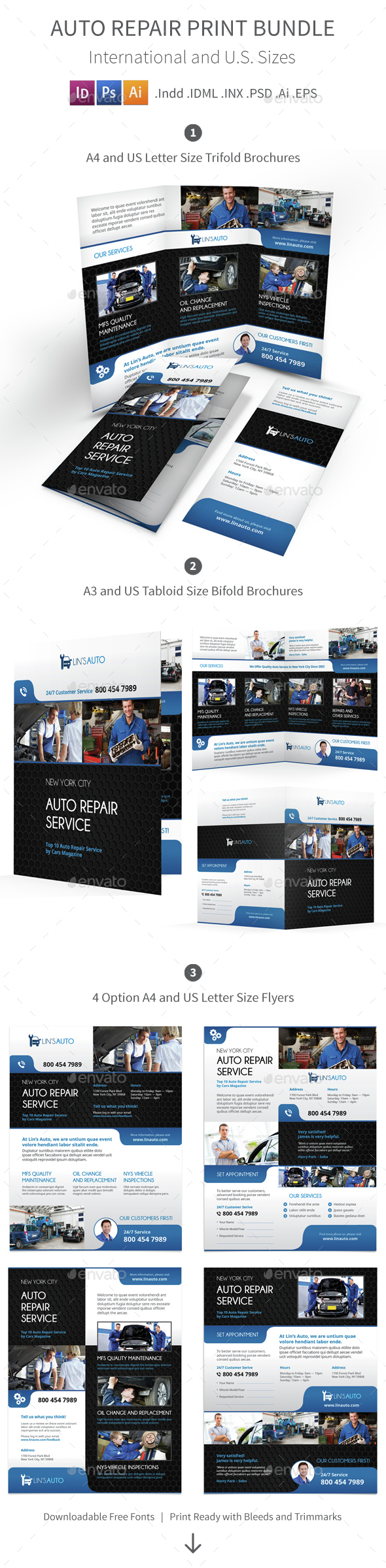 Auto Repair Print Bundle - Informational Brochures