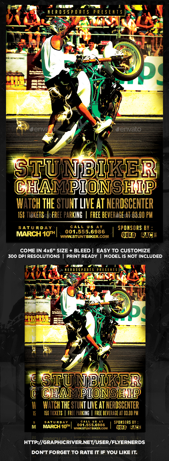 StuntBiker Championships Sports Flyer - Sports Events