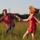 Couple Running in the Field - VideoHive Item for Sale