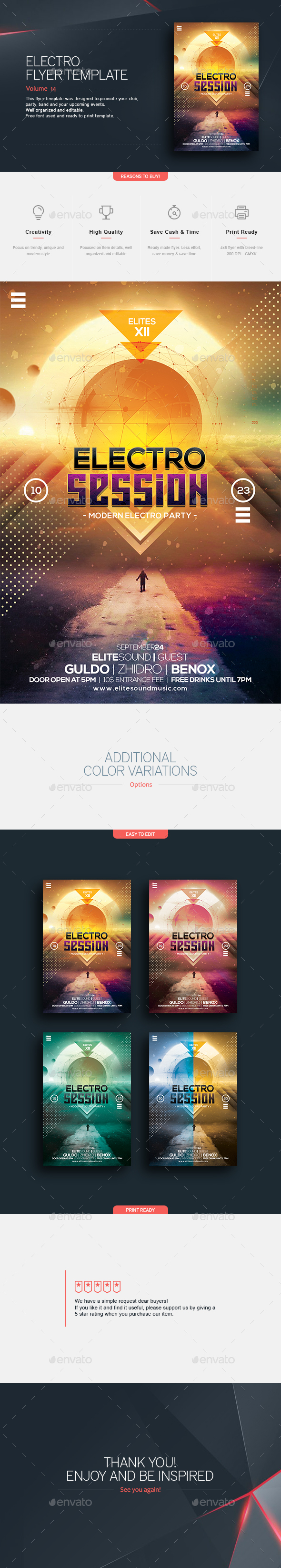 Electro Session - Flyer Template - Clubs & Parties Events