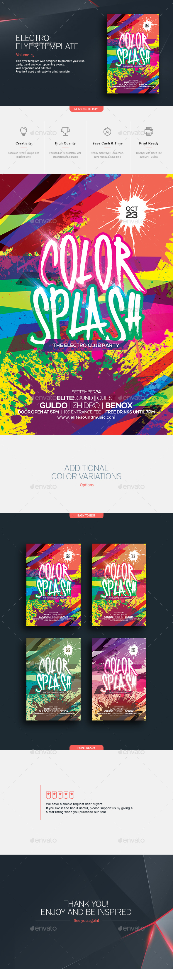 Color Splash V.3 Flyer Template Color Splash V.3 Flyer Template