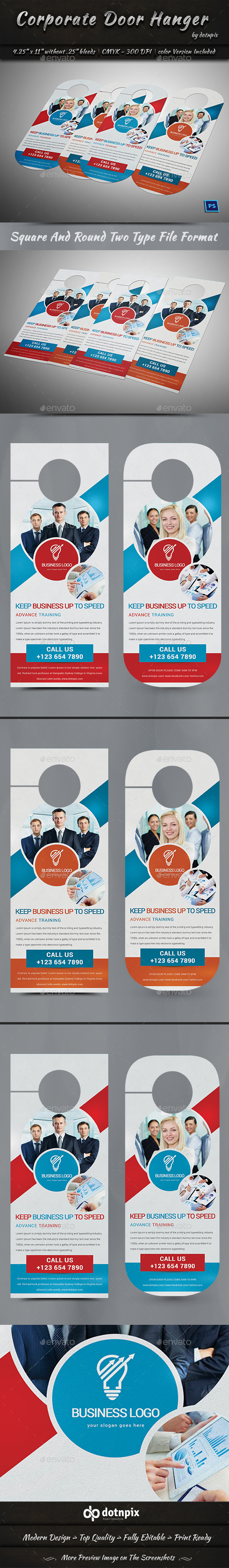 Corporate Door Hanger - Miscellaneous Print Templates