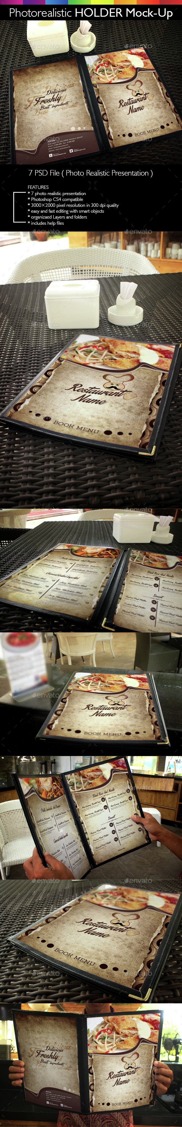 7 Photorealistic Holder Mock-up - Miscellaneous Print