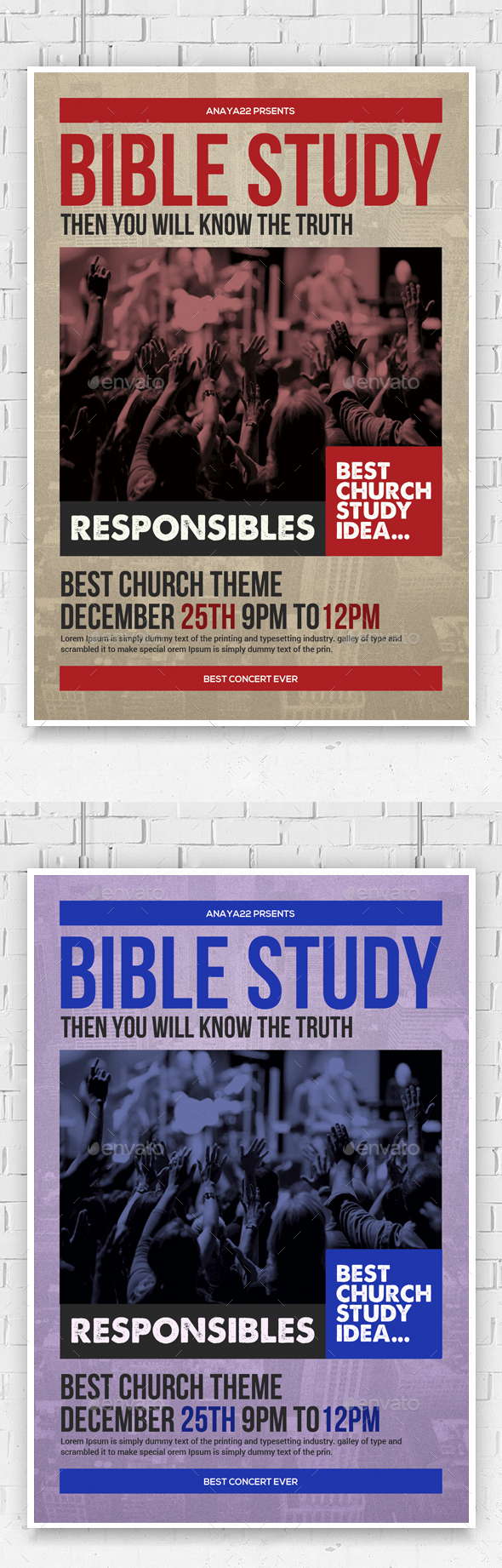 The Bible Study Church Flyer - Church Flyers