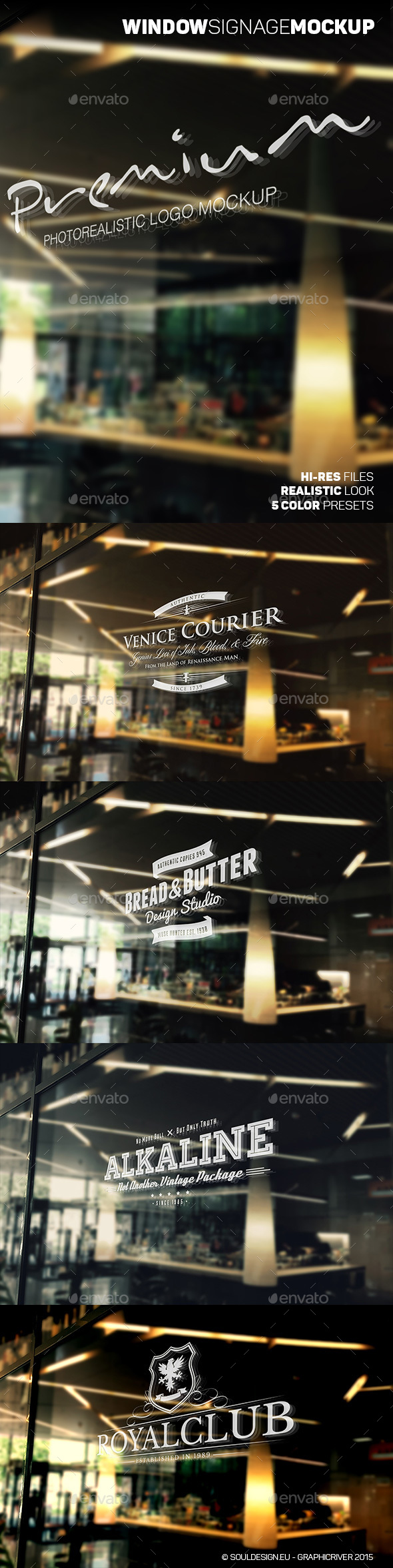 Window Signage Logo Mockup - Logo Product Mock-Ups