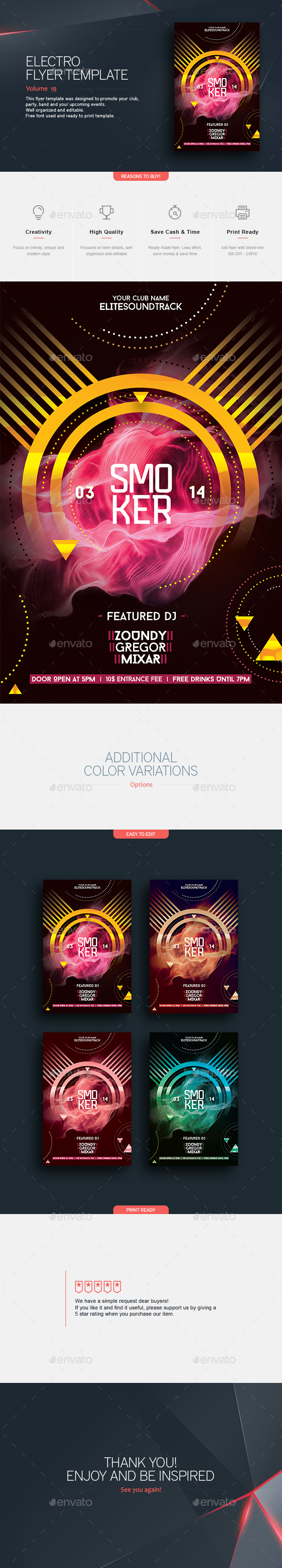 Smoker - Flyer Template - Clubs & Parties Events