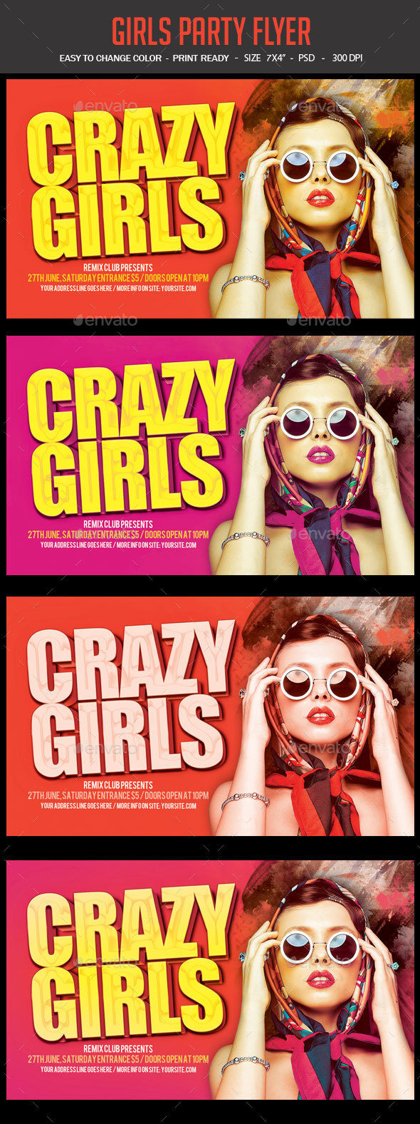 Girls Party Flyer - Clubs & Parties Events
