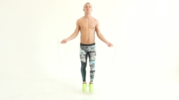 Man Jumping With a Skipping Rope