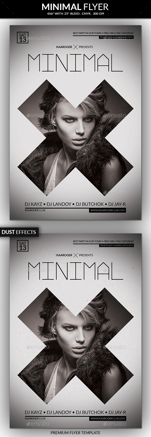 Minimal X Flyer - Clubs & Parties Events