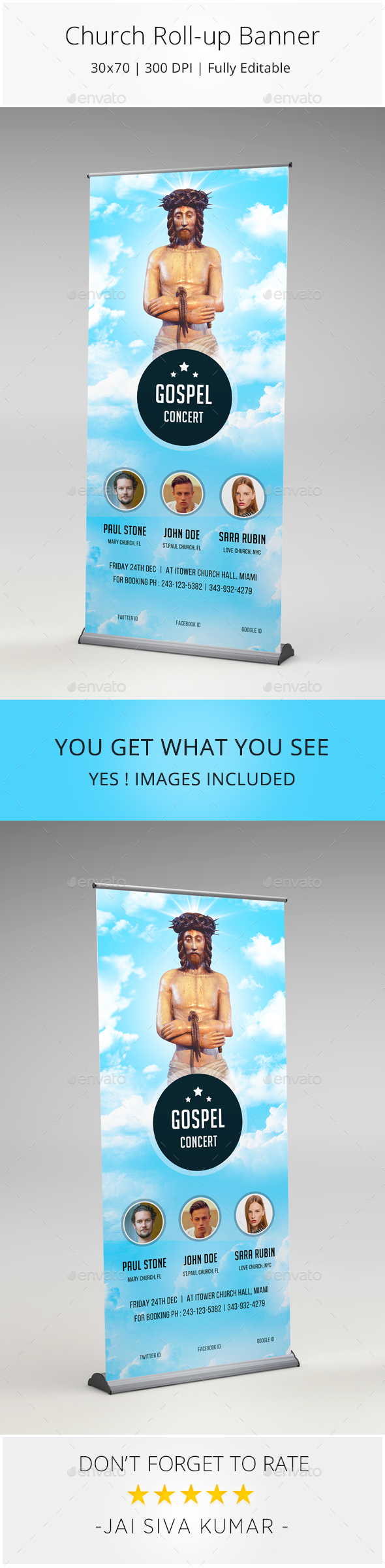 Church Rollup Banner - Signage Print Templates