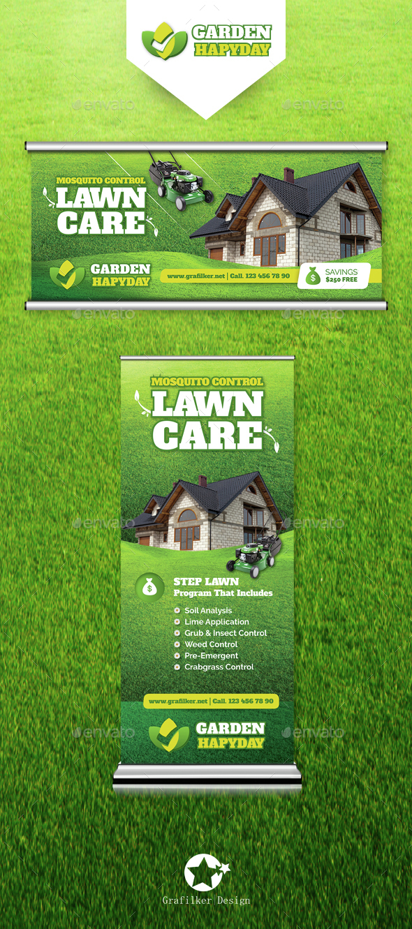Garden Landscape Bilbloard & Roll-Up Templates - Signage Print Templates