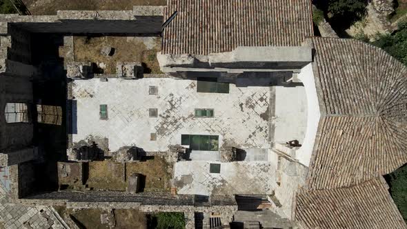 Aerial view of Conza della Campania, Irpinia, Italy. alt