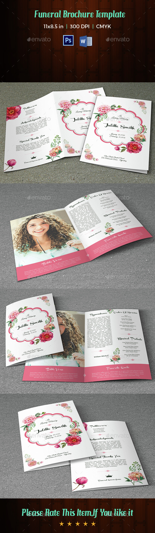 Funeral Program Template-V10 - Informational Brochures