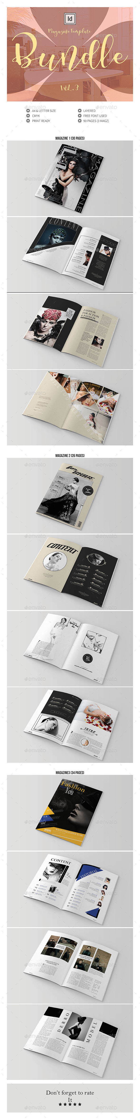 Multipurpose InDesign Magazine Template Bundle V.3 - Magazines Print Templates