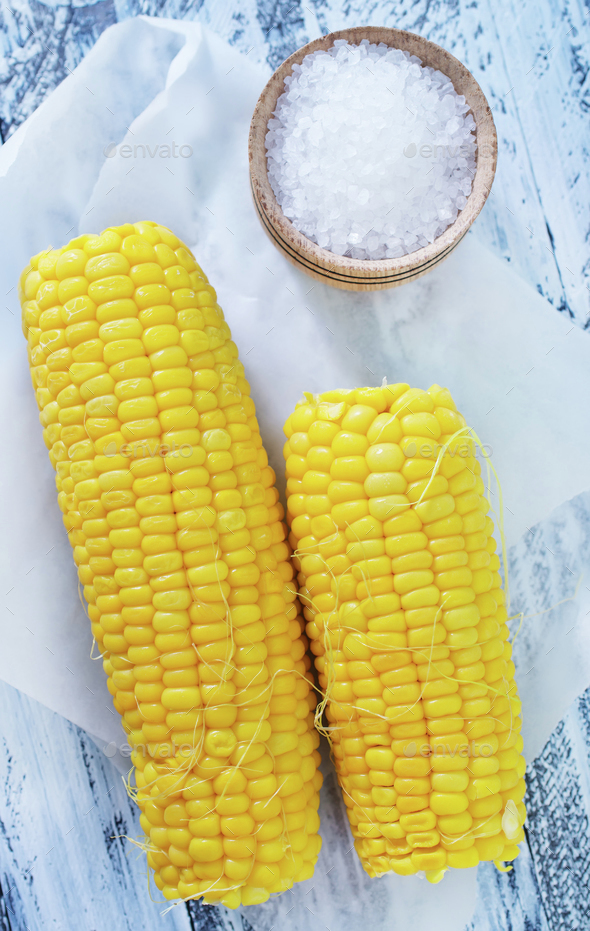 boiled corn - Stock Photo - Images