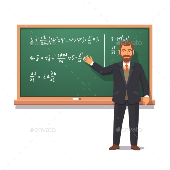 University Professor Giving a Lecture on Physics - People Characters