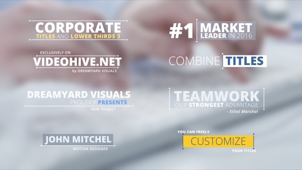 Corporate Titles and - VideoHive 14866943