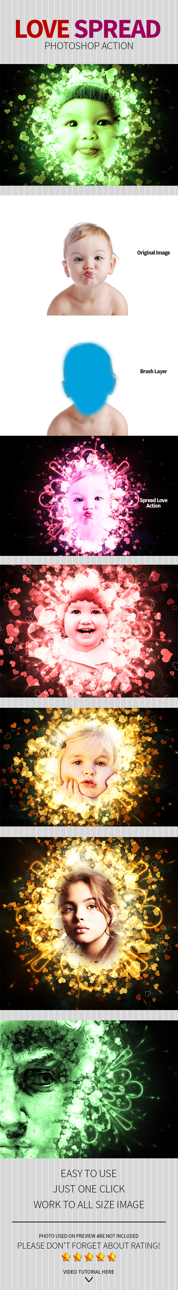 Spread Love Photoshop Action - Photo Effects Actions