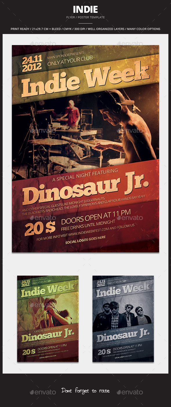 Indie Flyer / Poster 2 - Concerts Events