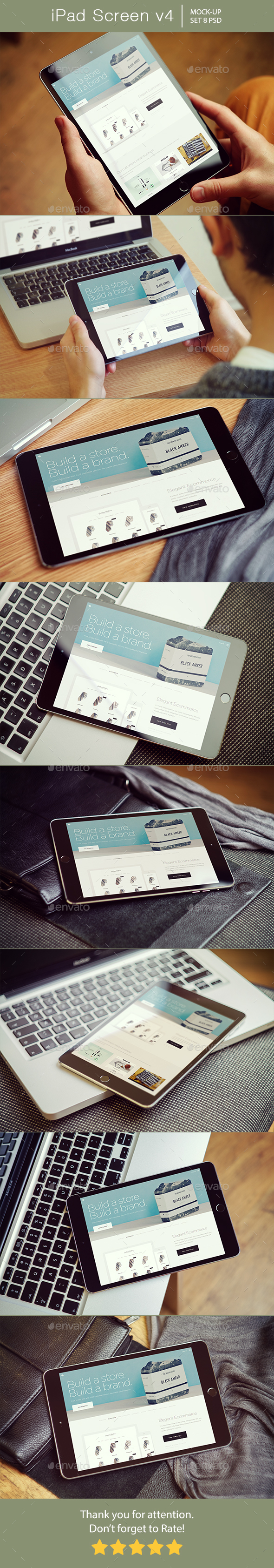 iPad Screen Mockup v4 - Mobile Displays