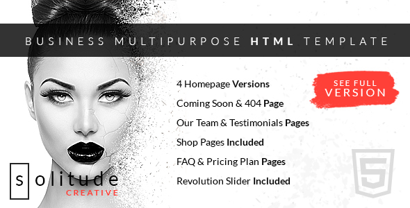 Exceptional Solitude Business Multi-Purpose HTML Template
