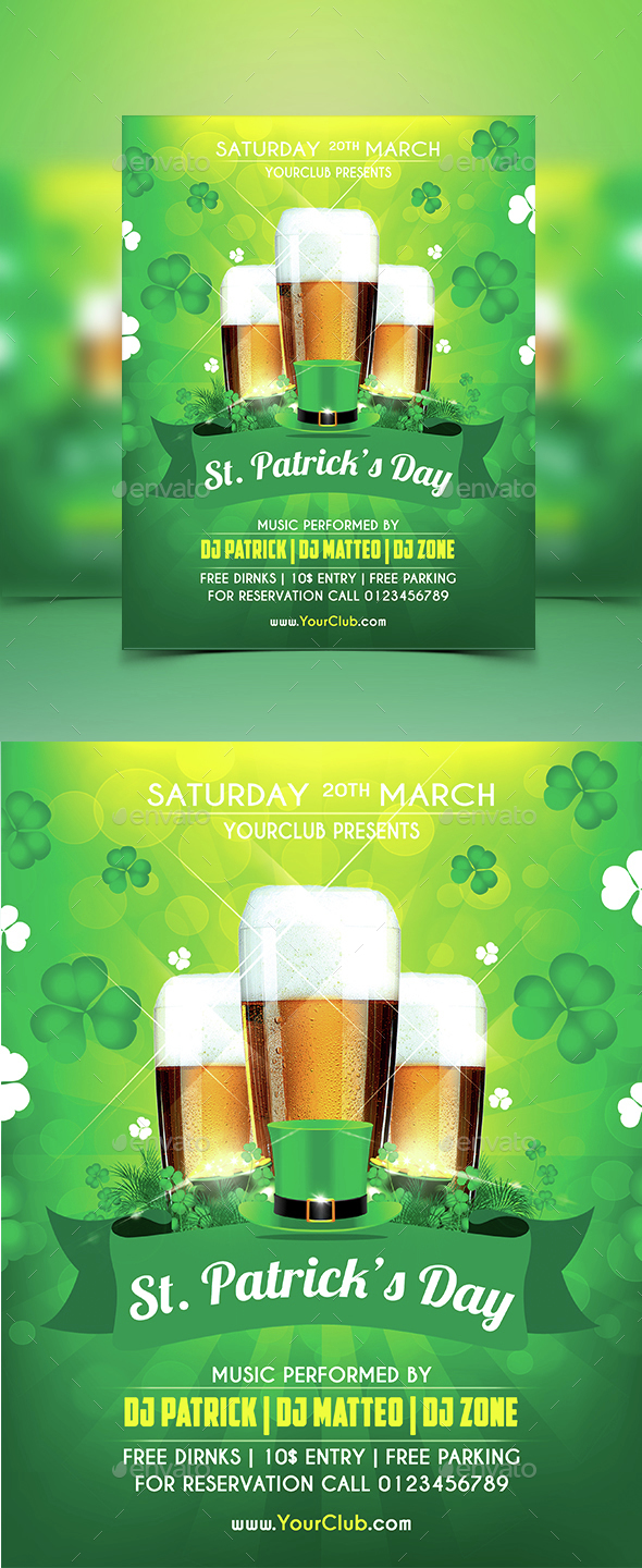 St.Patrick Party Flyer - Holidays Events