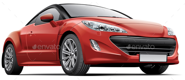 French Compact Sports Coupe - Man-made Objects Objects
