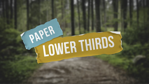 Paper Lower ThirdsCaptions - VideoHive 14873864