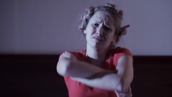 Attractive Unhappy Young Woman In Bed