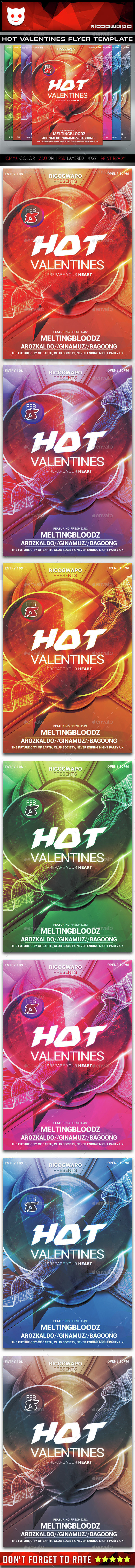 Hot Valentines Flyer Poster