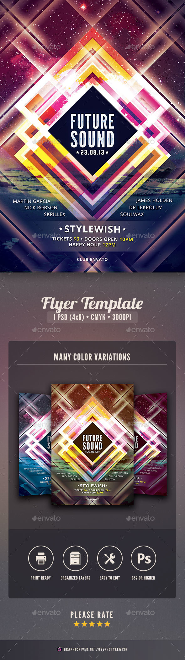 Future Sound Flyer - Clubs & Parties Events