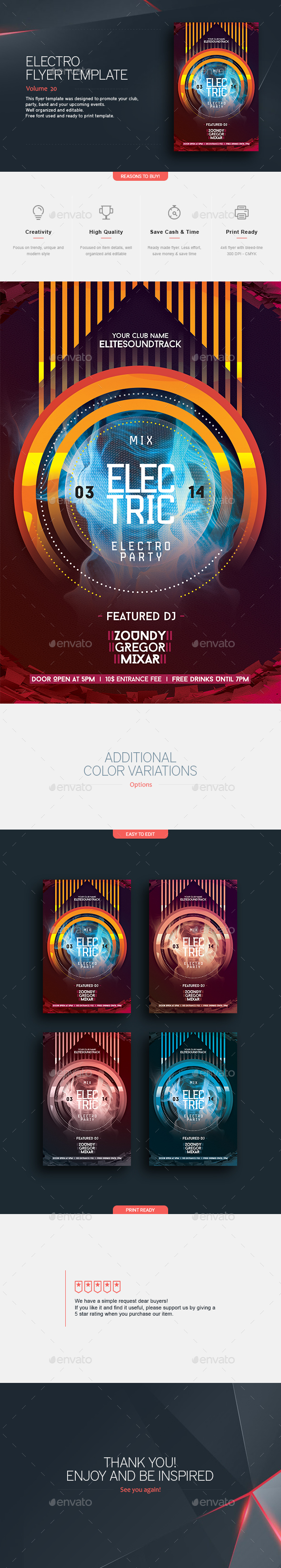 Electric - Flyer Template - Clubs & Parties Events