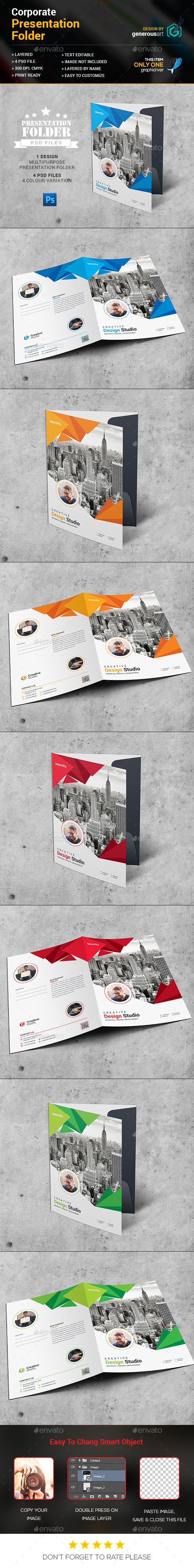 New Presentation Folder - Stationery Print Templates
