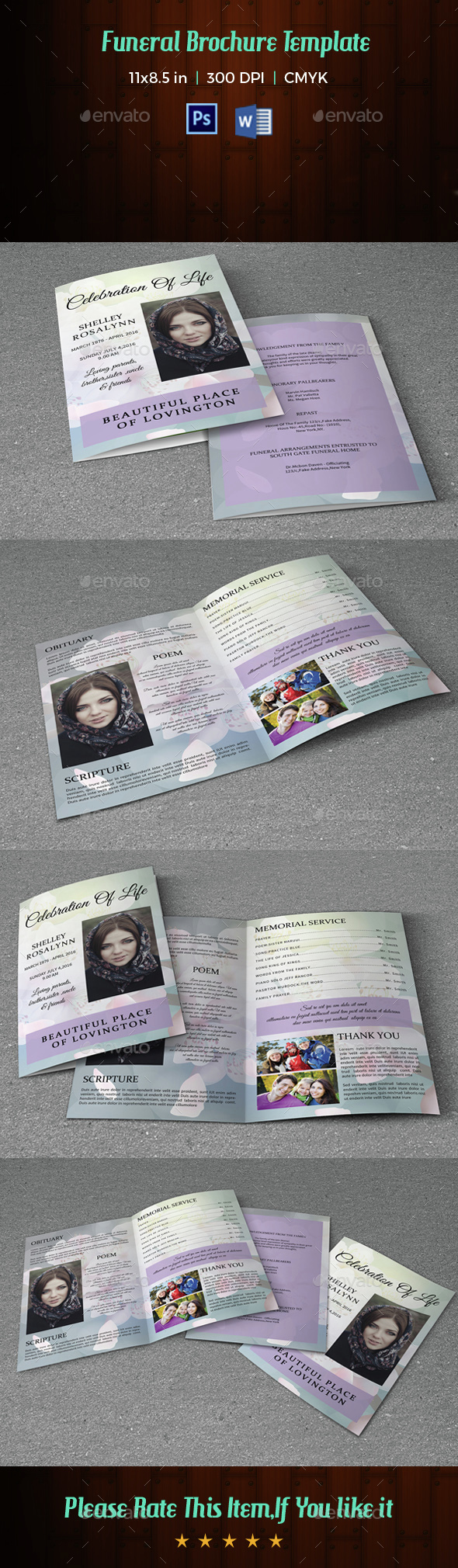 Funeral Program Template-V11 - Informational Brochures