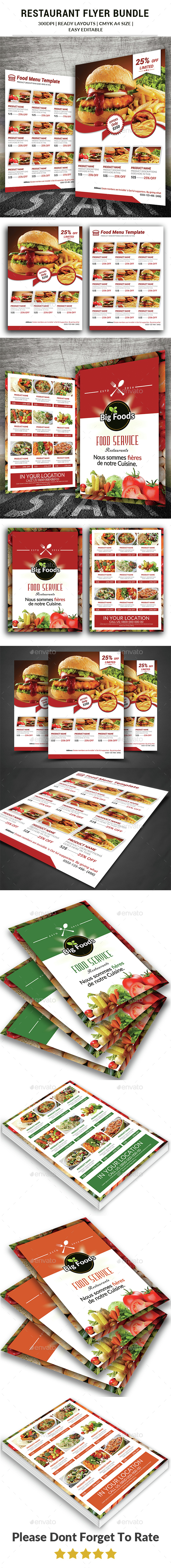 Restaurant Flyer Bundle - Restaurant Flyers