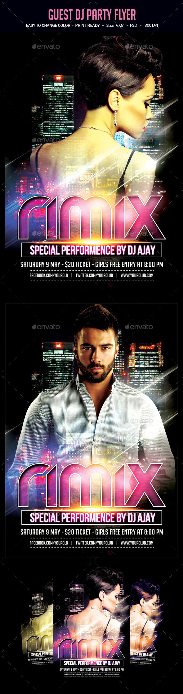 Guest Dj Party Flyer - Clubs & Parties Events