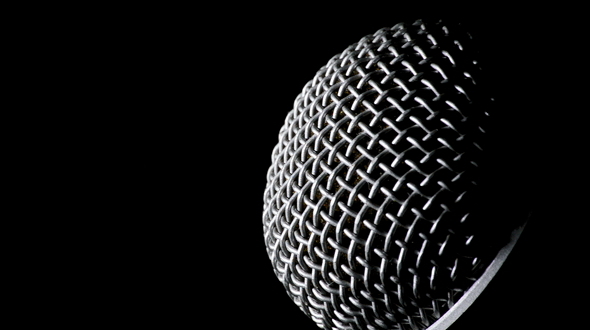 Microphone Rotating at Black Background, Stock Footage | VideoHive