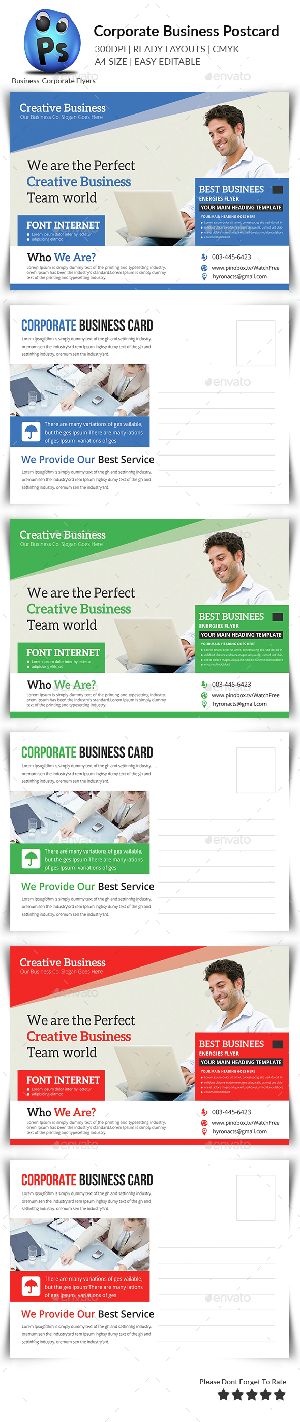 Business Postcard - Cards & Invites Print Templates