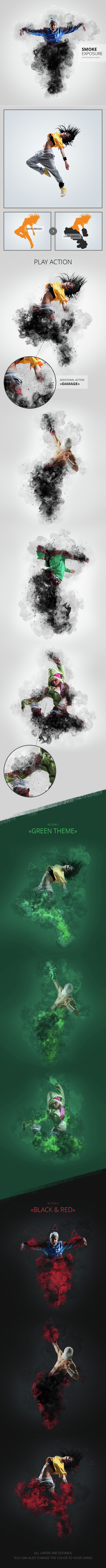 Smoke Exposure Photoshop Action - Photo Effects Actions