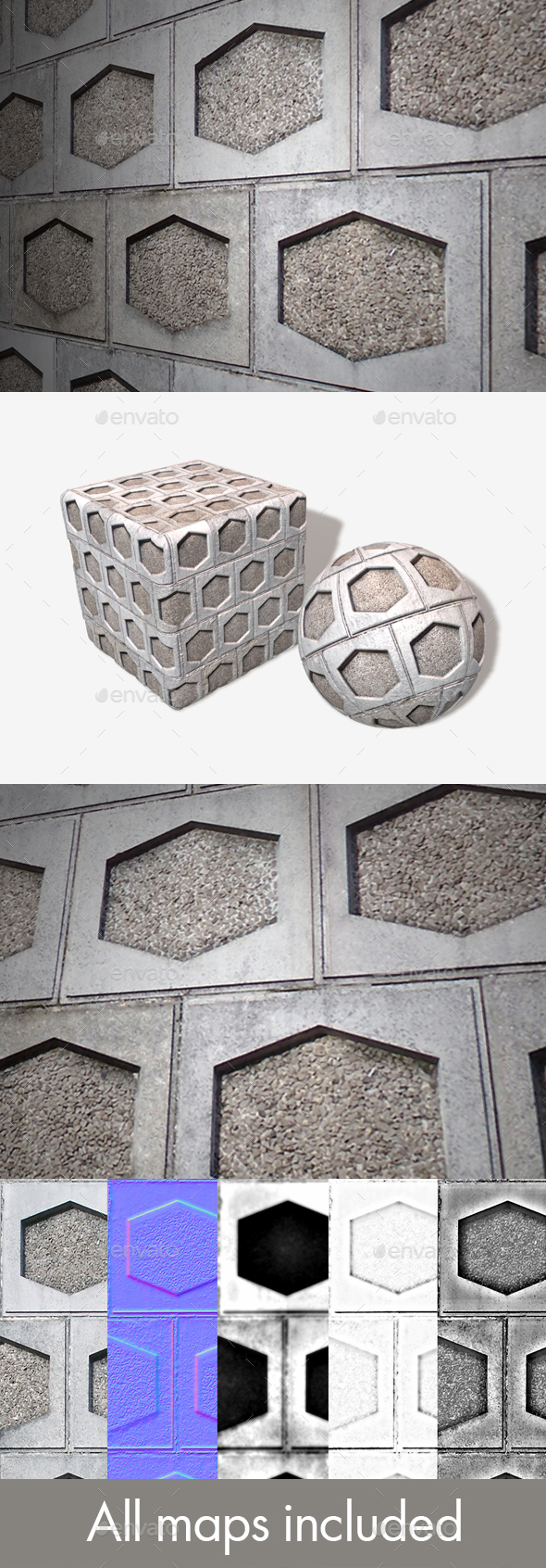 Hexagon Tile Industrial - 3Docean 14886299